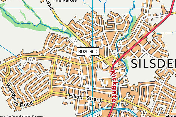 BD20 9LD map - OS VectorMap District (Ordnance Survey)