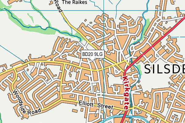 BD20 9LG map - OS VectorMap District (Ordnance Survey)