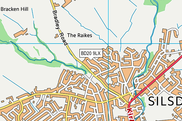 BD20 9LX map - OS VectorMap District (Ordnance Survey)