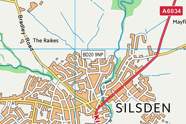 BD20 9NP map - OS VectorMap District (Ordnance Survey)