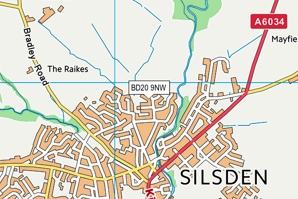 BD20 9NW map - OS VectorMap District (Ordnance Survey)