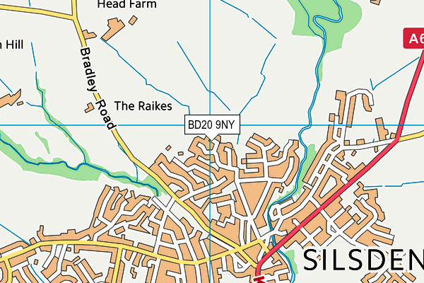 BD20 9NY map - OS VectorMap District (Ordnance Survey)