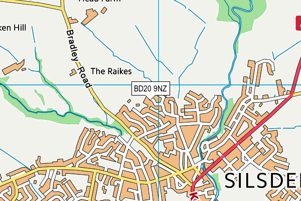 BD20 9NZ map - OS VectorMap District (Ordnance Survey)