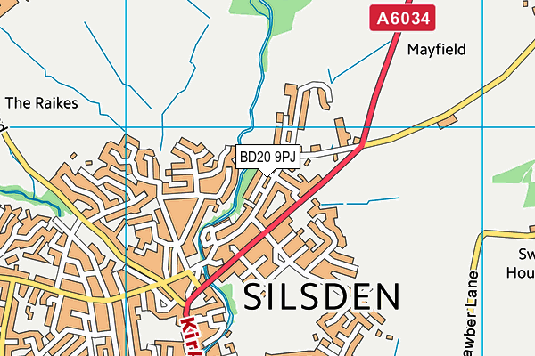 BD20 9PJ map - OS VectorMap District (Ordnance Survey)