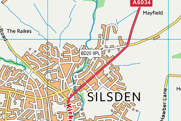 BD20 9PL map - OS VectorMap District (Ordnance Survey)