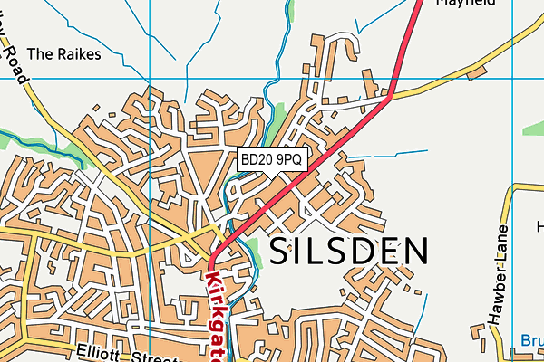 BD20 9PQ map - OS VectorMap District (Ordnance Survey)