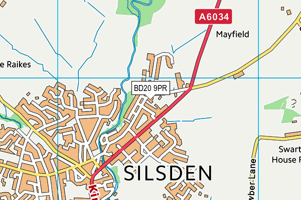 BD20 9PR map - OS VectorMap District (Ordnance Survey)