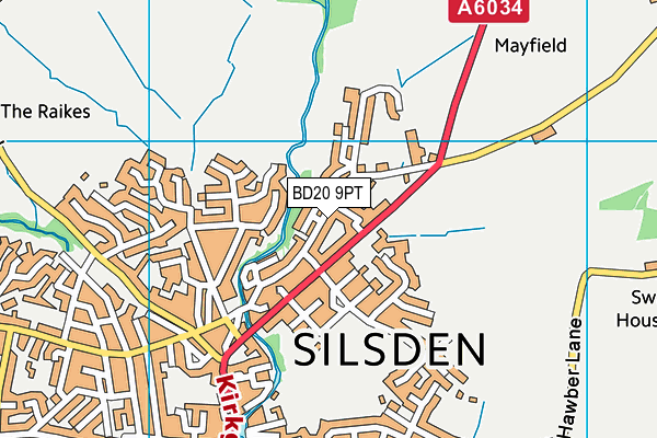 BD20 9PT map - OS VectorMap District (Ordnance Survey)