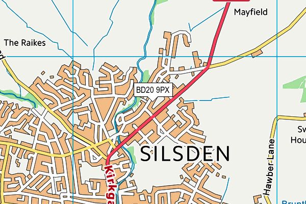 BD20 9PX map - OS VectorMap District (Ordnance Survey)