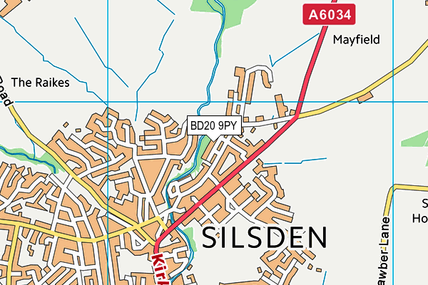 BD20 9PY map - OS VectorMap District (Ordnance Survey)