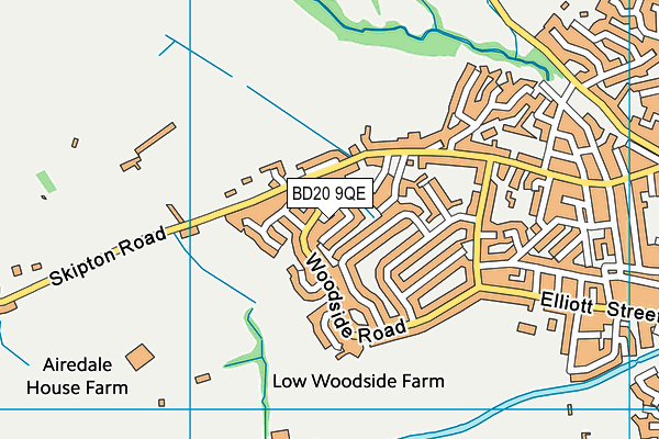 BD20 9QE map - OS VectorMap District (Ordnance Survey)