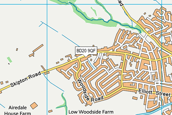 BD20 9QF map - OS VectorMap District (Ordnance Survey)