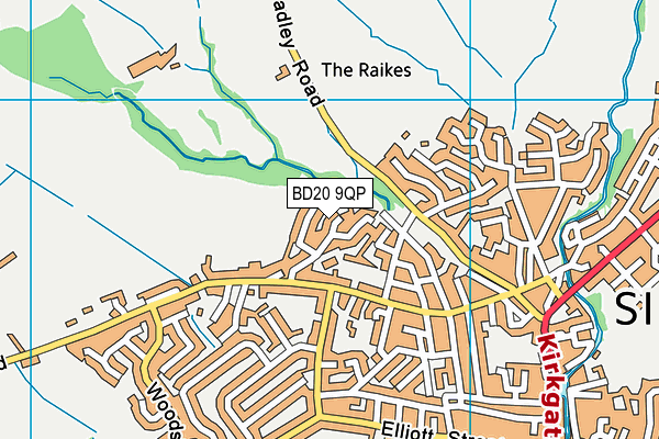 BD20 9QP map - OS VectorMap District (Ordnance Survey)