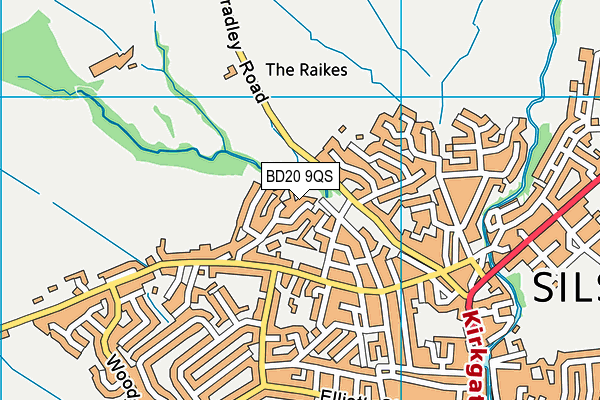 BD20 9QS map - OS VectorMap District (Ordnance Survey)