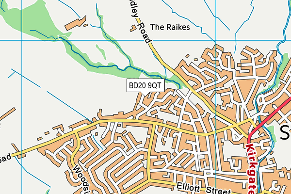BD20 9QT map - OS VectorMap District (Ordnance Survey)