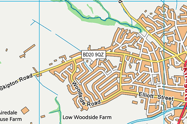 BD20 9QZ map - OS VectorMap District (Ordnance Survey)