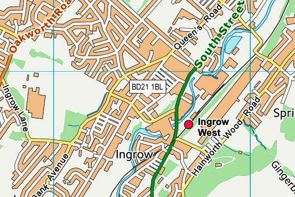 BD21 1BL map - OS VectorMap District (Ordnance Survey)