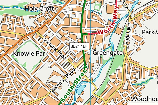 BD21 1EF map - OS VectorMap District (Ordnance Survey)