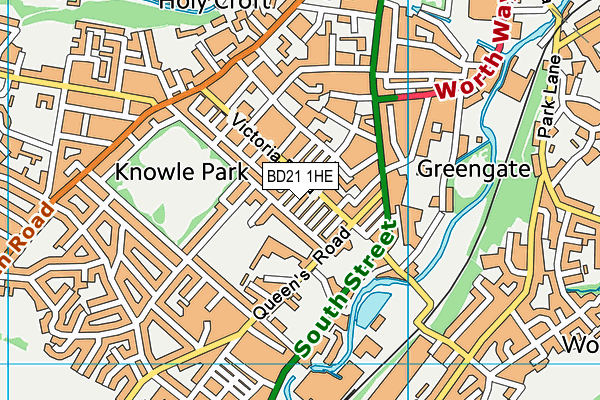 BD21 1HE map - OS VectorMap District (Ordnance Survey)