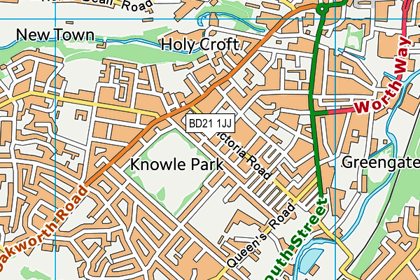 BD21 1JJ map - OS VectorMap District (Ordnance Survey)