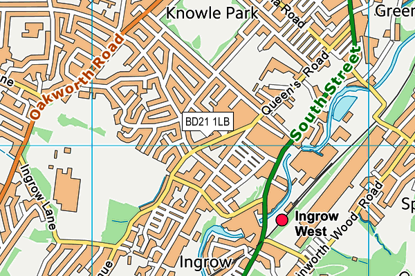 BD21 1LB map - OS VectorMap District (Ordnance Survey)