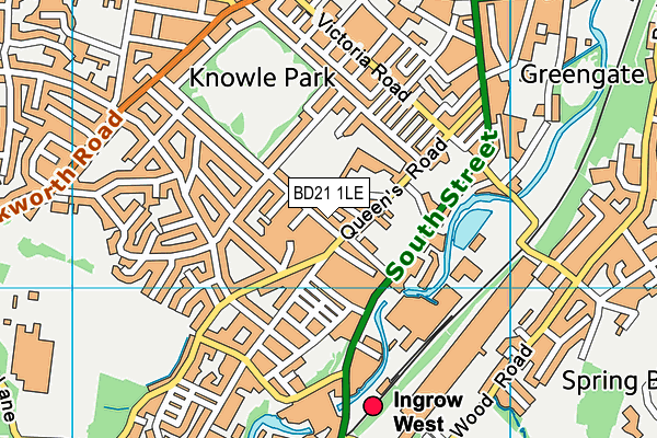 BD21 1LE map - OS VectorMap District (Ordnance Survey)