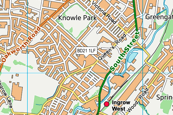 BD21 1LF map - OS VectorMap District (Ordnance Survey)