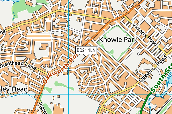 BD21 1LN map - OS VectorMap District (Ordnance Survey)