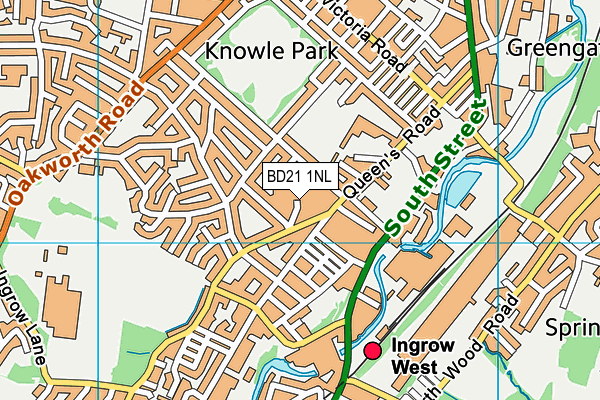 BD21 1NL map - OS VectorMap District (Ordnance Survey)