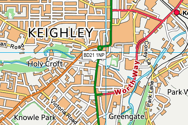 BD21 1NP map - OS VectorMap District (Ordnance Survey)