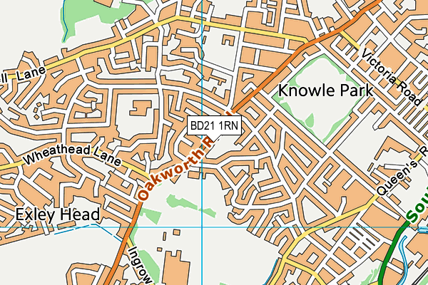 BD21 1RN map - OS VectorMap District (Ordnance Survey)