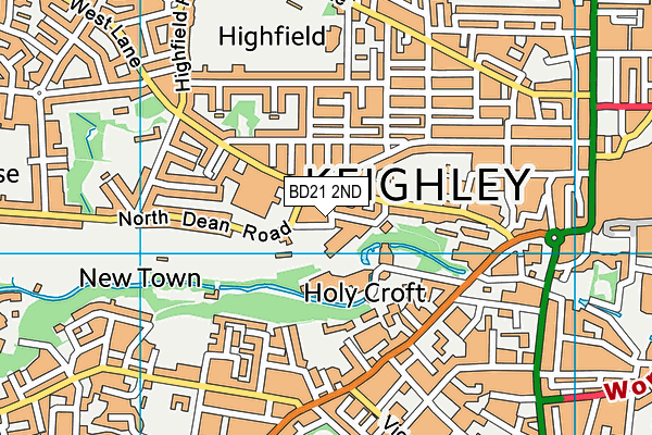 Keighley St Andrew's CofE Primary School and Nursery map (BD21 2ND) - OS VectorMap District (Ordnance Survey)