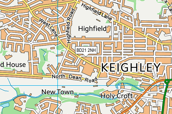 BD21 2NH map - OS VectorMap District (Ordnance Survey)