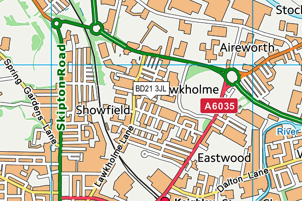 Eastwood Community School map (BD21 3JL) - OS VectorMap District (Ordnance Survey)