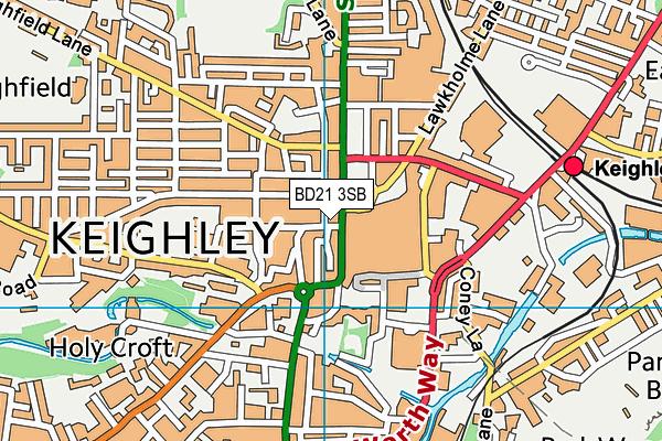 BD21 3SB map - OS VectorMap District (Ordnance Survey)