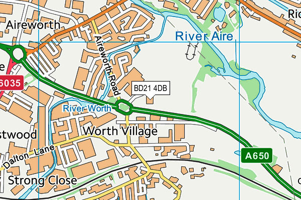 Marley Activities And Coaching Centre map (BD21 4DB) - OS VectorMap District (Ordnance Survey)