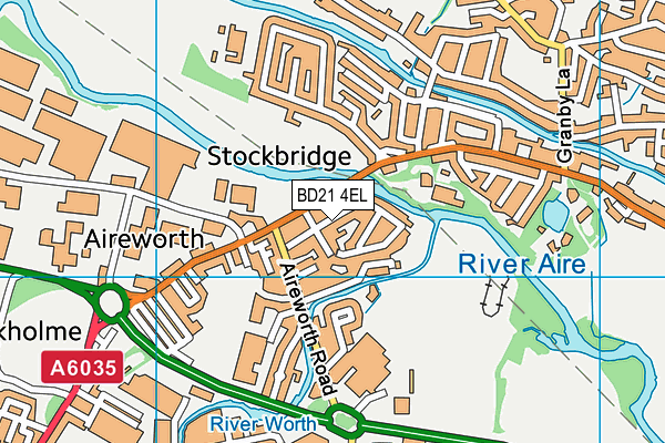 BD21 4EL map - OS VectorMap District (Ordnance Survey)