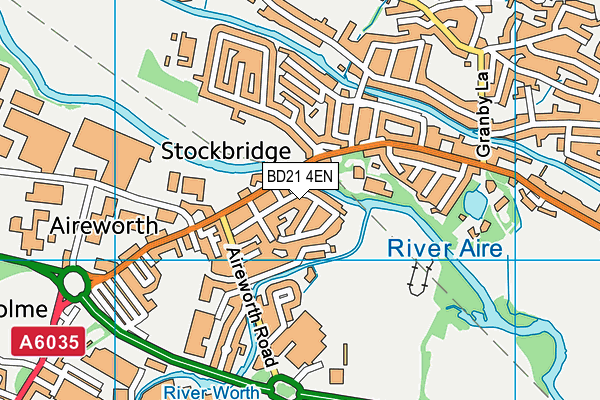 BD21 4EN map - OS VectorMap District (Ordnance Survey)