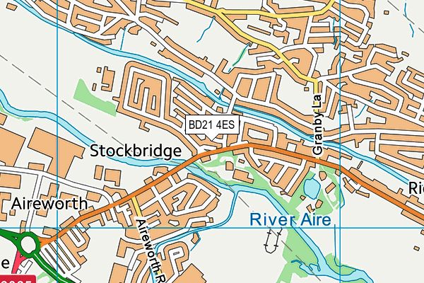 BD21 4ES map - OS VectorMap District (Ordnance Survey)