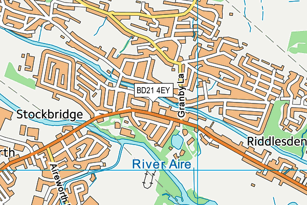 BD21 4EY map - OS VectorMap District (Ordnance Survey)