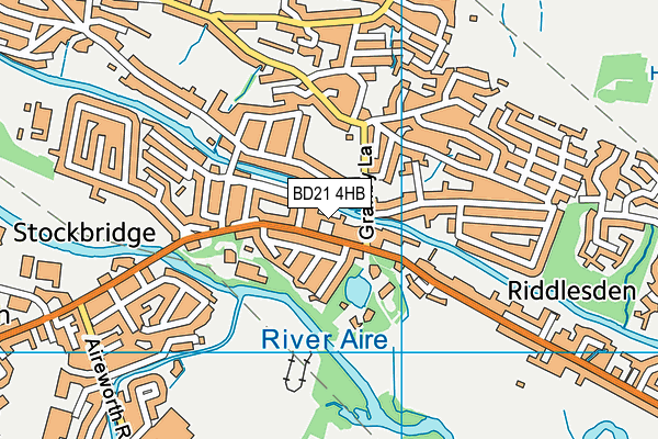 BD21 4HB map - OS VectorMap District (Ordnance Survey)