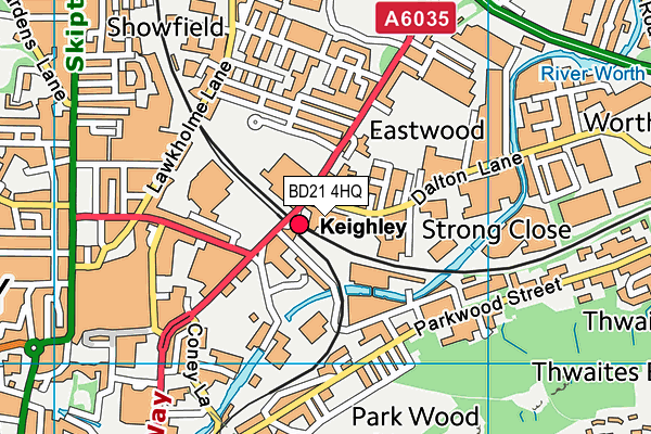 Leeds City College (Keighley Site) map (BD21 4HQ) - OS VectorMap District (Ordnance Survey)