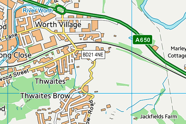 BD21 4NE map - OS VectorMap District (Ordnance Survey)