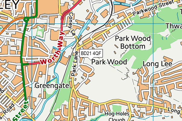 BD21 4QF map - OS VectorMap District (Ordnance Survey)