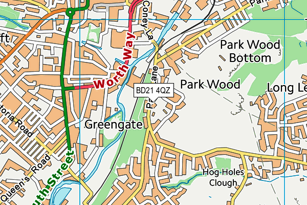 BD21 4QZ map - OS VectorMap District (Ordnance Survey)