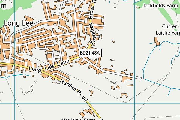 BD21 4SA map - OS VectorMap District (Ordnance Survey)