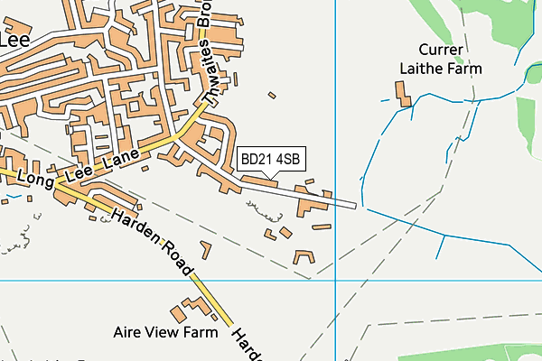 BD21 4SB map - OS VectorMap District (Ordnance Survey)