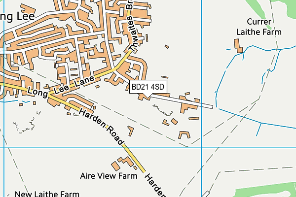 BD21 4SD map - OS VectorMap District (Ordnance Survey)