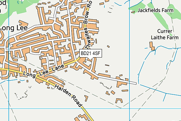 BD21 4SF map - OS VectorMap District (Ordnance Survey)