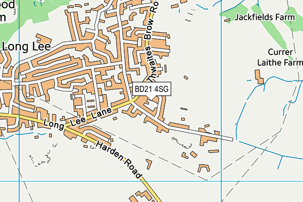 BD21 4SG map - OS VectorMap District (Ordnance Survey)
